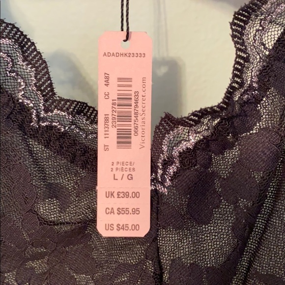 Lingerie black teddy with thong - Picture 3 of 6